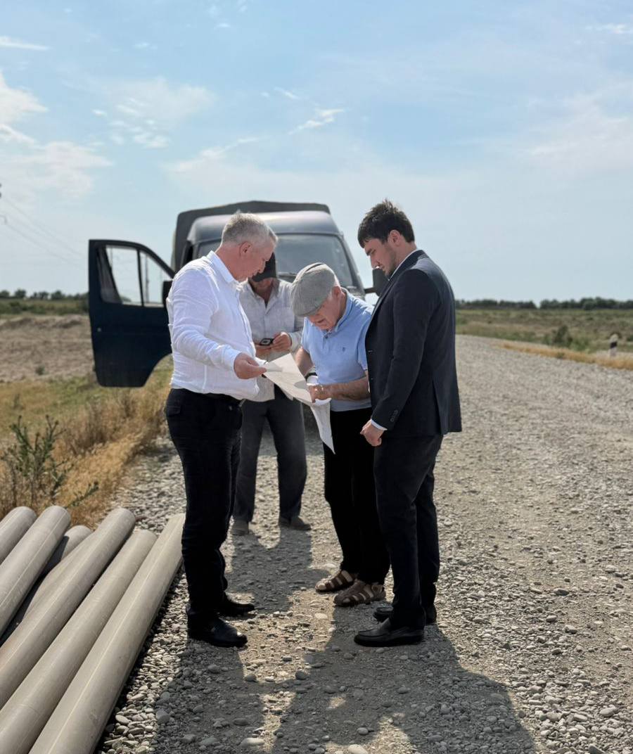 Ход строительства газопровода к с. Новая Коса и с. Старый Тамазатюбе в Бабаюртовском районе